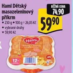 Albert Hami dětský masozeleninový příkrm nabídka