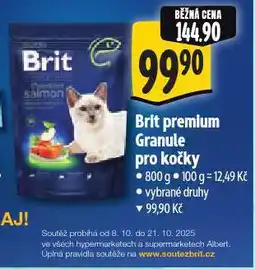 Albert Brit premium granule pro kočky nabídka