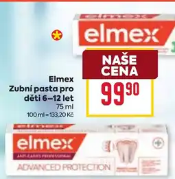 Billa Elmex Zubní pasta pro děti 6-12 let nabídka
