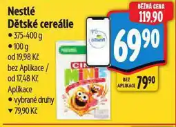 Albert Nestlé dětské cereálie nabídka