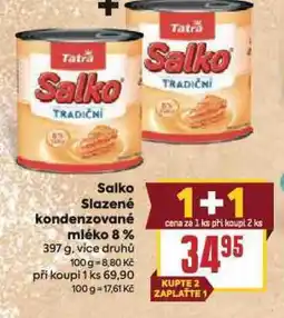 Billa Salko slazené kondezované mléko 8% nabídka