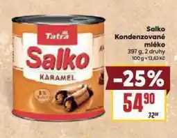 Billa Salko kondenzované mléko nabídka