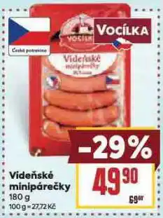 Billa Víděňské minipárečky nabídka