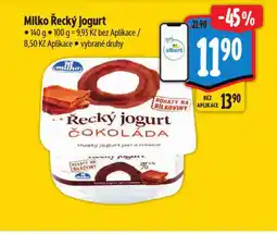 Albert Milko řecký jogurt nabídka