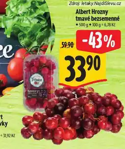 Albert Hrozny tmavé bezsemenné nabídka