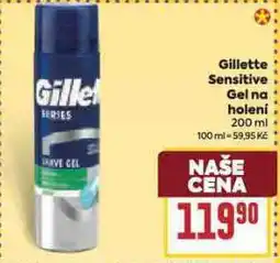 Billa Gilette sensitive gel na holení nabídka