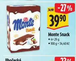 Albert Monte snack nabídka