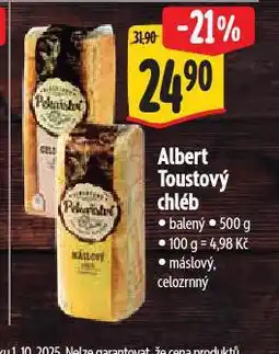 Albert Toustový chléb nabídka