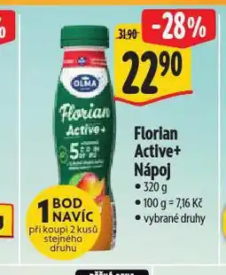 Albert Florian active+ nápoj nabídka
