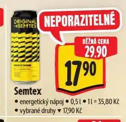 Albert Semtex energy drink nabídka
