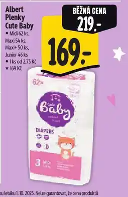 Albert Cute baby dětské plenky nabídka