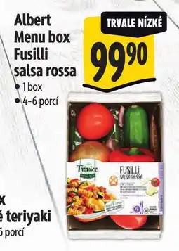 Albert Menu box fusilli salsa rossa nabídka