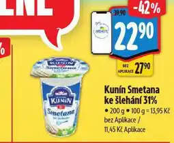 Albert Kunín smetana ke šlehání nabídka