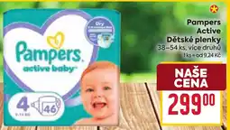 Billa Pampers Active Dětské plenky nabídka