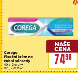 Billa Corega Fixační krém na zubní náhrady nabídka