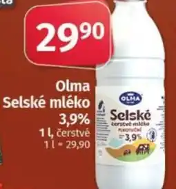 COOP TIP Olma Selské mléko 3.9% nabídka