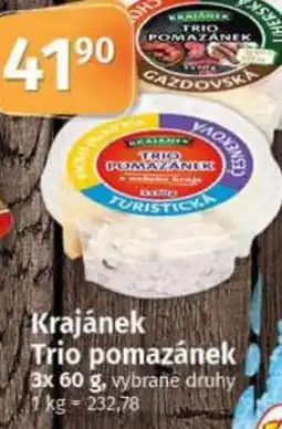 COOP TIP Krajánek Trio pomazánek nabídka