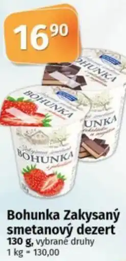 COOP TIP Bohunka Zakysaný smetanový dezert nabídka