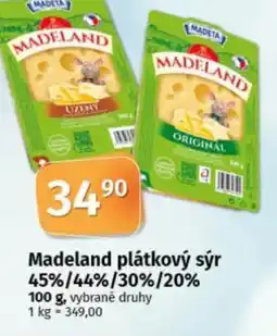 COOP TIP Madeland plátkový sýr 45%/44%/30%/20% nabídka