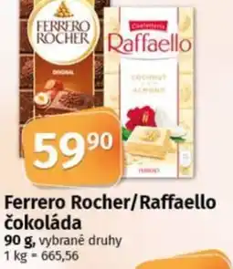 COOP TIP Ferrero Rocher/Raffaello čokoláda nabídka