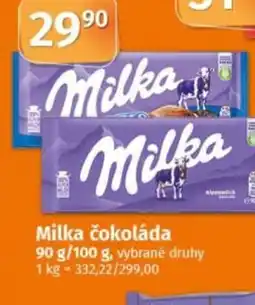 COOP TIP Milka čokoláda nabídka