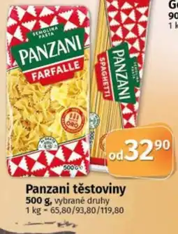 COOP TIP Panzani těstoviny nabídka