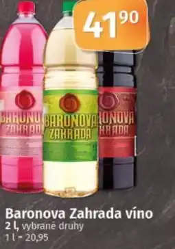 COOP TIP Baronova Zahrada víno nabídka