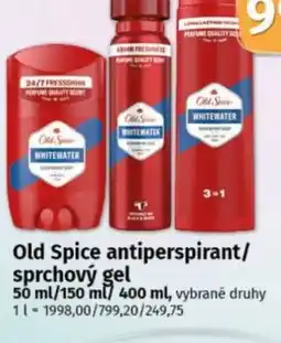 COOP TIP Old Spice antiperspirant/ sprchový gel nabídka