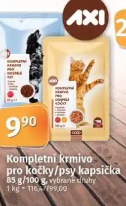 COOP TIP Kompletní krmivo pro kočky/psy kapsička nabídka