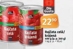 COOP TIP Rajčata celá/ krájená nabídka