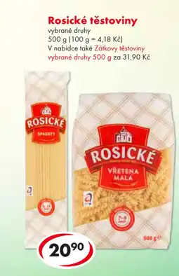 CBA Rosické těstoviny nabídka