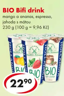 CBA BIO Bifi drink nabídka
