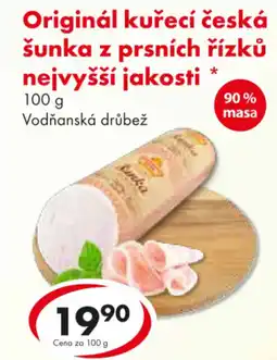 CBA Originál kuřecí česká šunka z prsních řízků nejvyšší jakosti nabídka