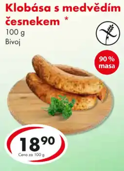 CBA Klobása s medvědím česnekem nabídka