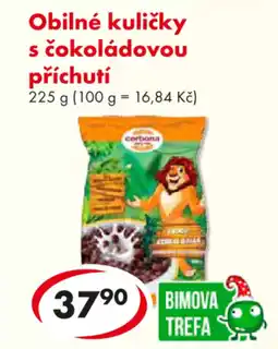CBA Obilné kuličky s čokoládovou příchutí nabídka