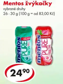 CBA Mentos žvýkačky nabídka