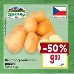 Billa Brambory konzumní pozdní volné, 1 kg nabídka