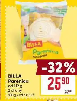 Billa BILLA Parenica od 112 g nabídka