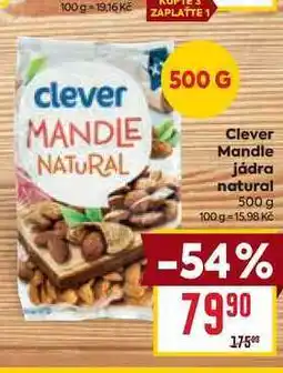 Billa Clever Mandle jádra natural 500 g nabídka