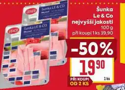 Billa Šunka Le & Co nejvyšší jakosti 100 g nabídka