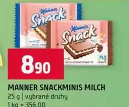 Terno MANNER SNACKMINIS MILCH 25 g nabídka