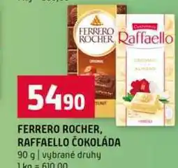 Terno FERRERO ROCHER, RAFFAELLO ČOKOLÁDA 90 g nabídka