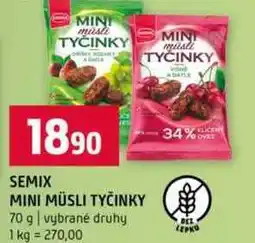Terno SEMIX MINI MÜSLI TYČINKY 70 g nabídka