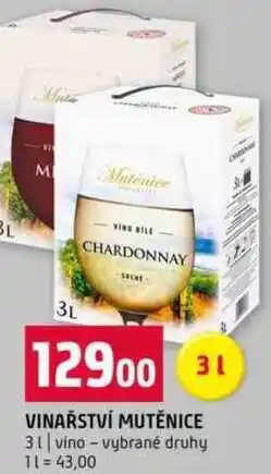 Terno VINAŘSTVÍ MUTĚNICE 3 l nabídka