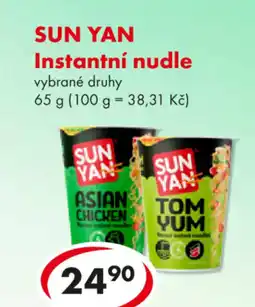 CBA SUN YAN Instantní nudle nabídka