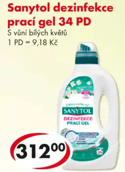 CBA SANYTOL dezinfekce prací gel 34 PD nabídka