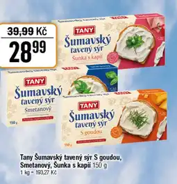 TEMPO Tany Šumavský tavený sýr S goudou, Smetanový, Šunka s kapií nabídka