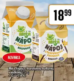 TEMPO Míša nápoj s tvarohovou kulturou, vanilkový nabídka