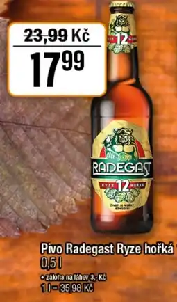 TEMPO Pivo Radegast Ryze hořká 12 nabídka