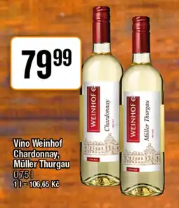 TEMPO Víno Weinhof Chardonnay, Müller Thurgau nabídka